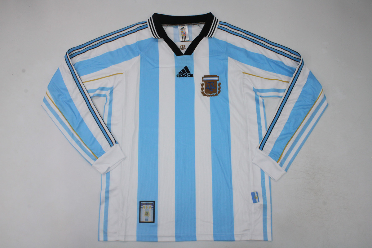 AAA Quality Argentina 1998 World Cup Home Long Jersey